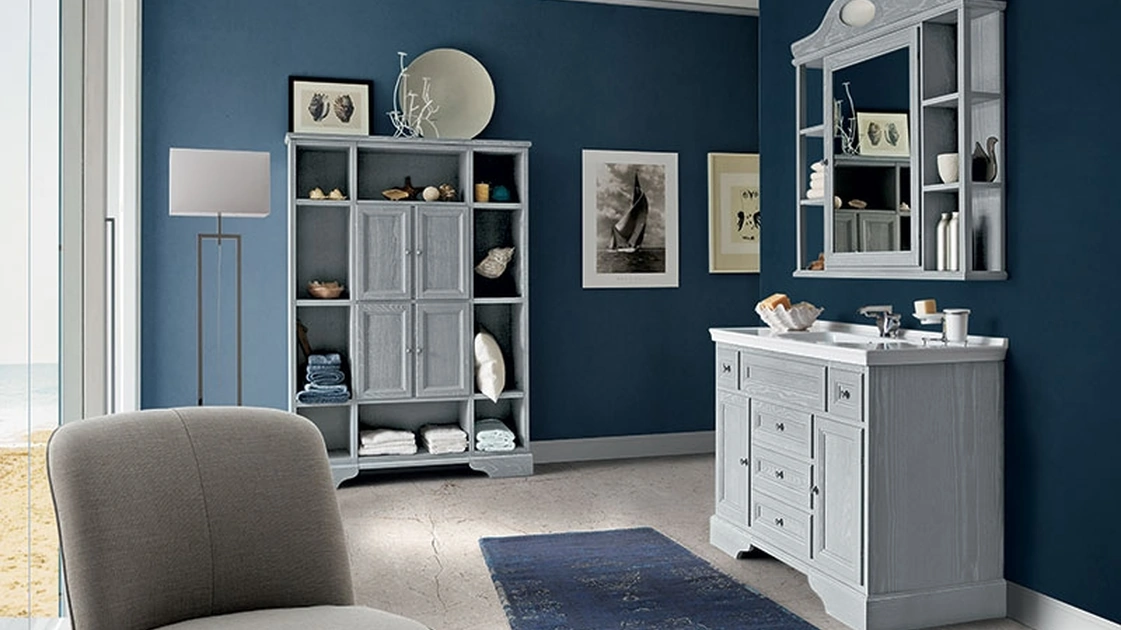 Mobile da Bagno Paestum 01 in Frassino laccato di Cerasa