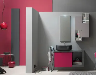 Mobile da Bagno sospeso laccato opaco E-Ly 54 di Arcom