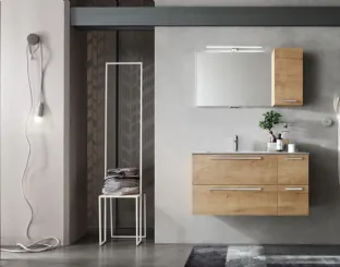 Mobile da Bagno sospeso in melaminico Rovere E-Ly 81 di Arcom