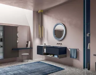 Mobile da Bagno Segno in laccato opaco a campione di Cerasa