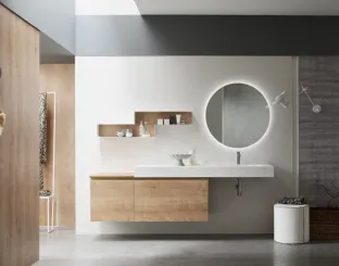 Mobile da Bagno sospeso in Rovere naturale Soul 69 di Arcom