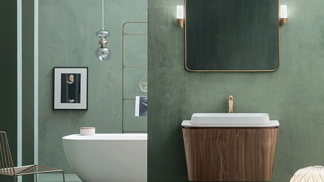 Mobile da Bagno sospeso Suede 02 di Cerasa