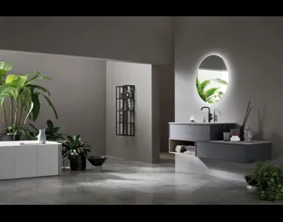 Mobile da Bagno sospeso in Frassino Grigio ombra Vanity 11 di Arcom