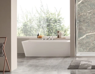 Vasca da bagno ad angolo Eden di Arcom