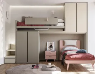 Cameretta a soppalco Generazione Z 2405 di Doimo Cityline