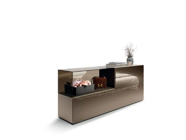 Comò in vetro 36e8 Glass 2137 di Lago