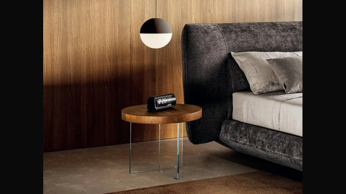 Comodino Air con top in legno di Lago