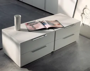 Comodino moderno in laccato opaco Cubo di Falegnameria 1946