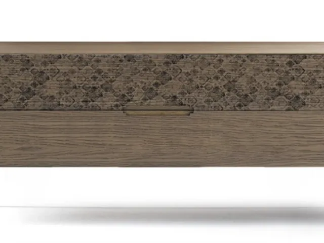 Comò Icon's 101 Damasco in legno con stampa decorativa di Devina Nais