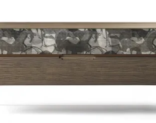 Comò Icon's 101 Iliade V05 in legno con stampa decorativa di Devina Nais