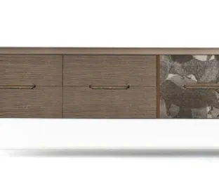 Comò Icon's 102 Iliade V05 in legno con stampa decorativa di Devina Nais