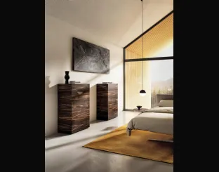 Cassettiera Materia 1066 in vetro effetto legno di Lago