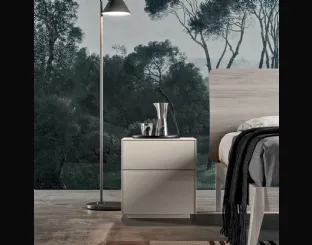 Comodino moderno in laccato opaco Gruppo Onice di Orme