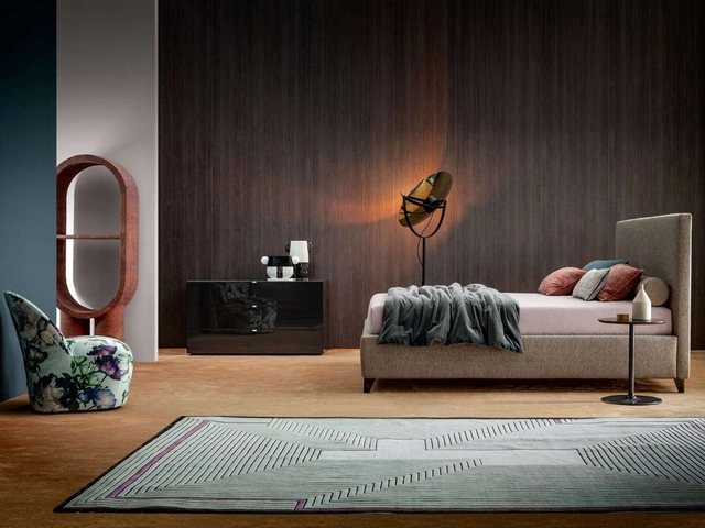 Comò Tetris laccato lucido Nero di Twils