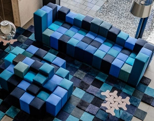 Salotto componibile in tessuto Do-Lo-Rez di Moroso
