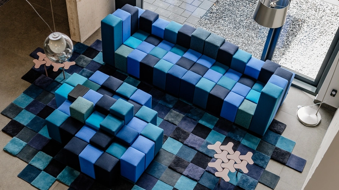 Salotto componibile in tessuto Do-Lo-Rez di Moroso