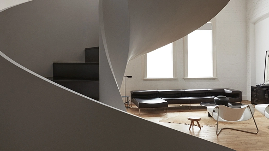 Divano in pelle Lowseat di Moroso