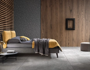 Letto in tessuto con testiera regolabile Arty di Bside