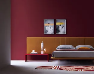 Letto con testiera appesa Infinity di Biba Salotti