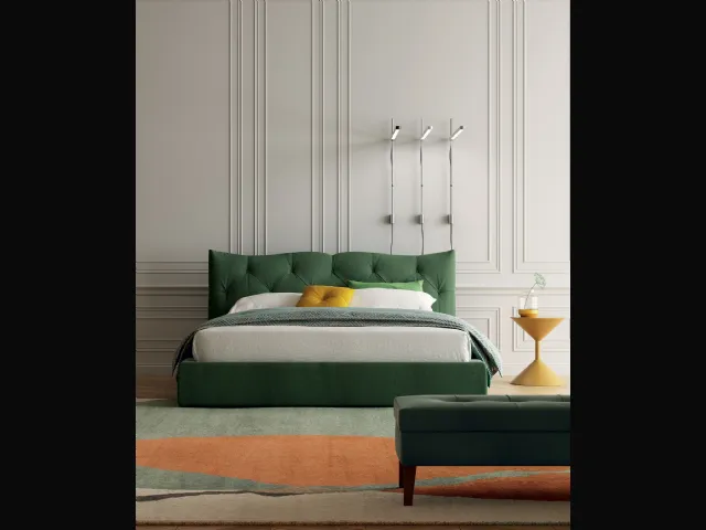 Letto in tessuto trapuntato Meneo di Biba Salotti
