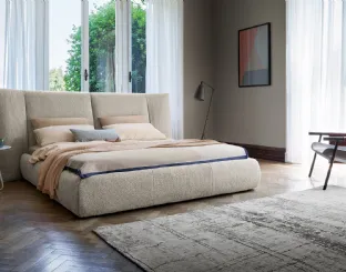 Letto con testiera e box contenitore Youniverse di Bonaldo