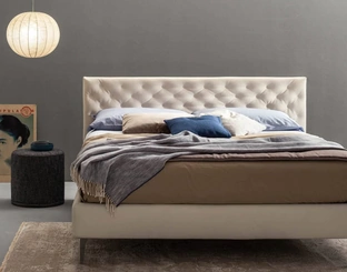 Letto in tessuto imbottito e trapuntato Bubbles di Bside