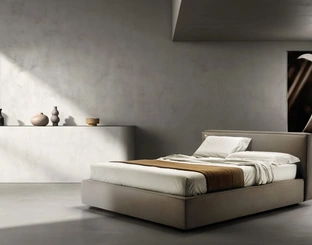 Letto in tessuto imbottito con testiera Relaxed di Bside