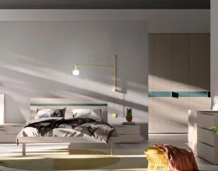 Letto matrimoniale con testiera Elga di Orme