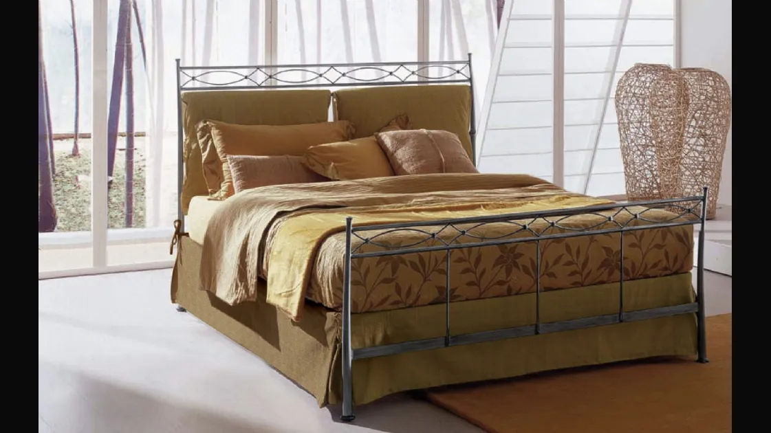 Letto matrimoniale in ferro battuto Eolo di Bontempi