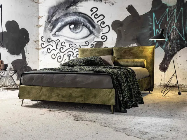 Letto con testiera Gaber di Veneran