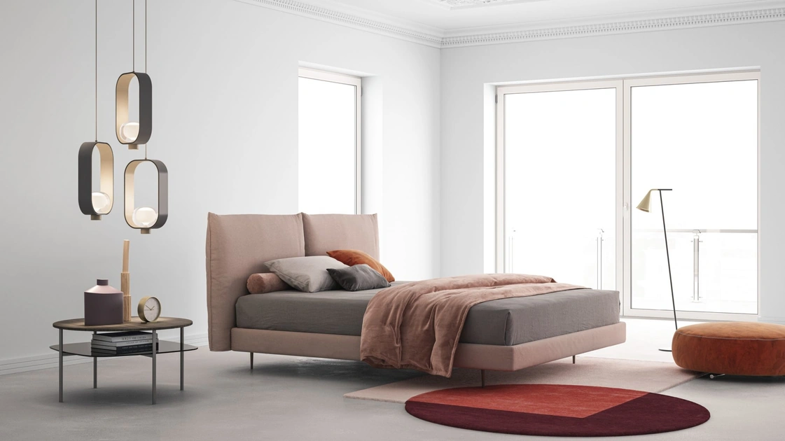 Letto moderno imbottito Icaro di Biba Salotti