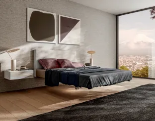 Letto sospeso con testiera in tessuto Fluttua di Lago