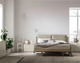 Letto con testiera imbottita Nikki di Tomasella