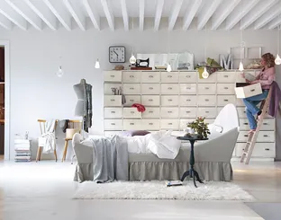 Letto moderno con testiera Lullaby Chic di Noctis