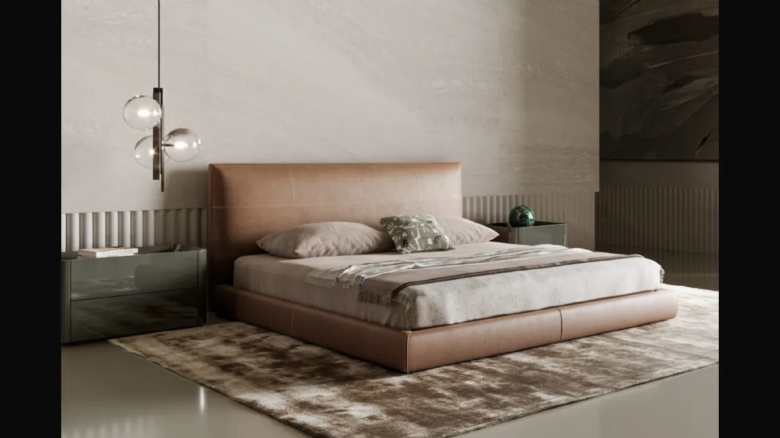 Letto in pelle Oris di Bonaldo