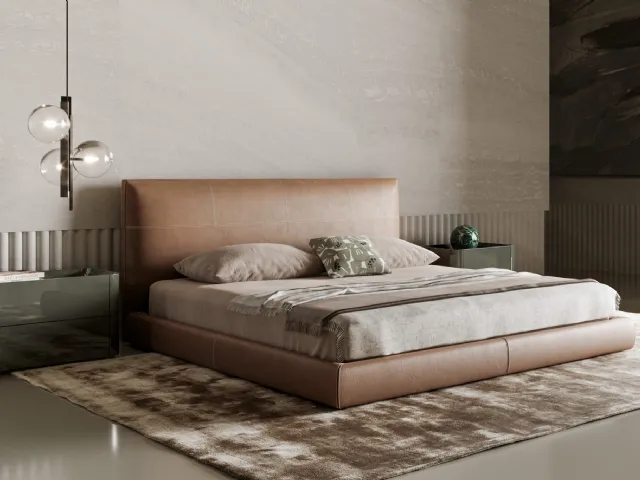 Letto in pelle Oris di Bonaldo