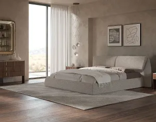 Letto Simon in tessuto imbottito di Cattelan Italia