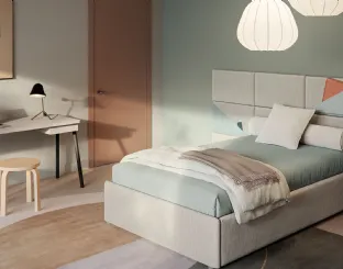 Letto singolo con box contenitore Boiserie Marlene di Twils