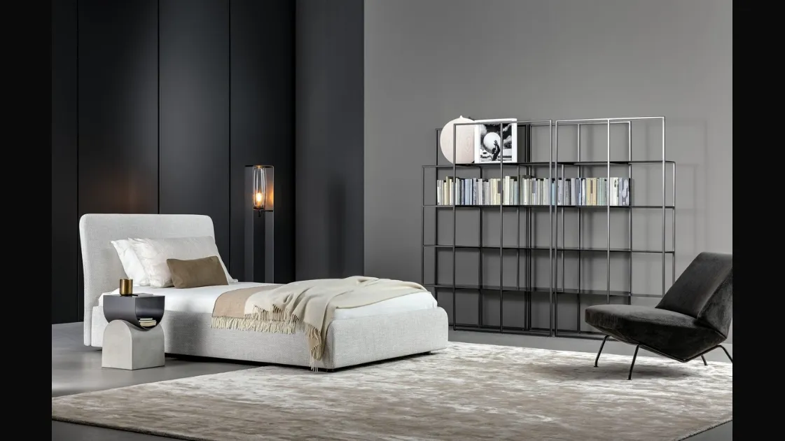 Letto singolo con box contenitore Tonight di Bonaldo