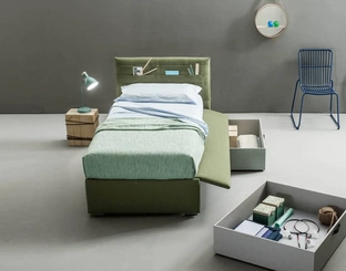 Letto singolo con cassetti contenitore Pocket di Bside