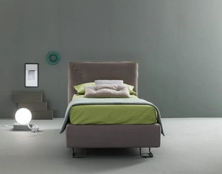 Letto moderno in tessuto con testiera Snap di Bside