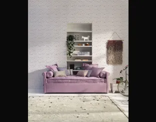 Daybed singolo Camelia Mod 31in tessuto con letto estraibile di Twils