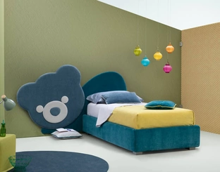 Letto singolo in tessuto per bambini Ted di Bside
