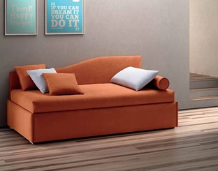 Letto in tessuto imbottio moderno Twice Centrale Sagomato di Bside