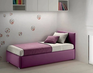Letto in tessuto imbottito sfoderabile con testiera Twice Letto di Bside