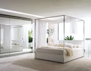 Letto moderno a baldacchino Sogno Velato di Falegnameria 1946