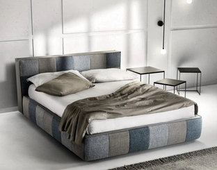 Letto in tessuto imbottito trapuntato Square di Bside
