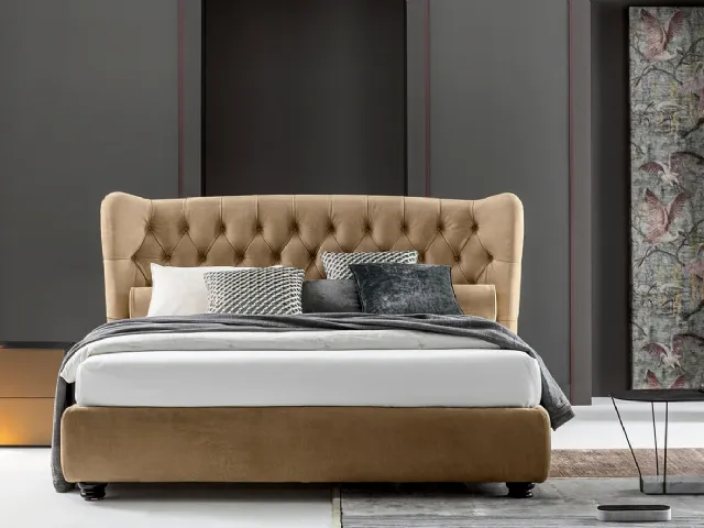 Letto con testiera in tessuto trapuntato Tommy Capitonné Twils