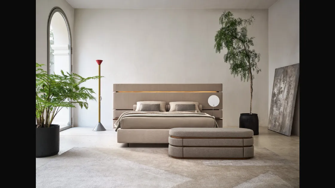 Letto in tessuto imbottito Infinito di Twils