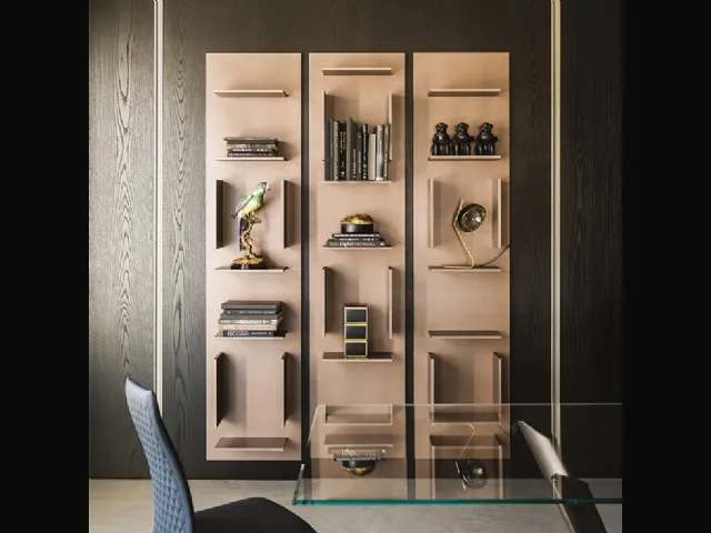 Libreria componibile a muro in legno Fifty di Cattelan Italia